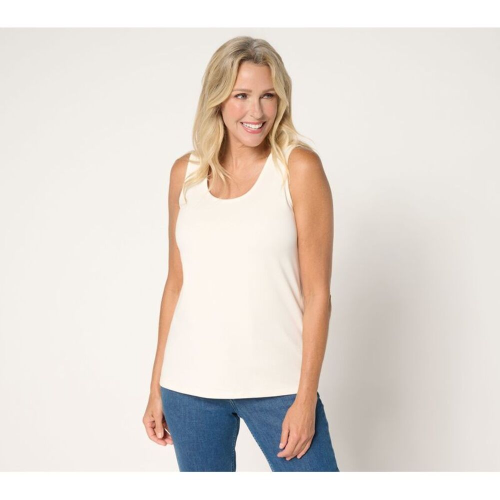 Ree by The Pioneer Woman Women's Top Sz L Pier Essentials Knit Tank White